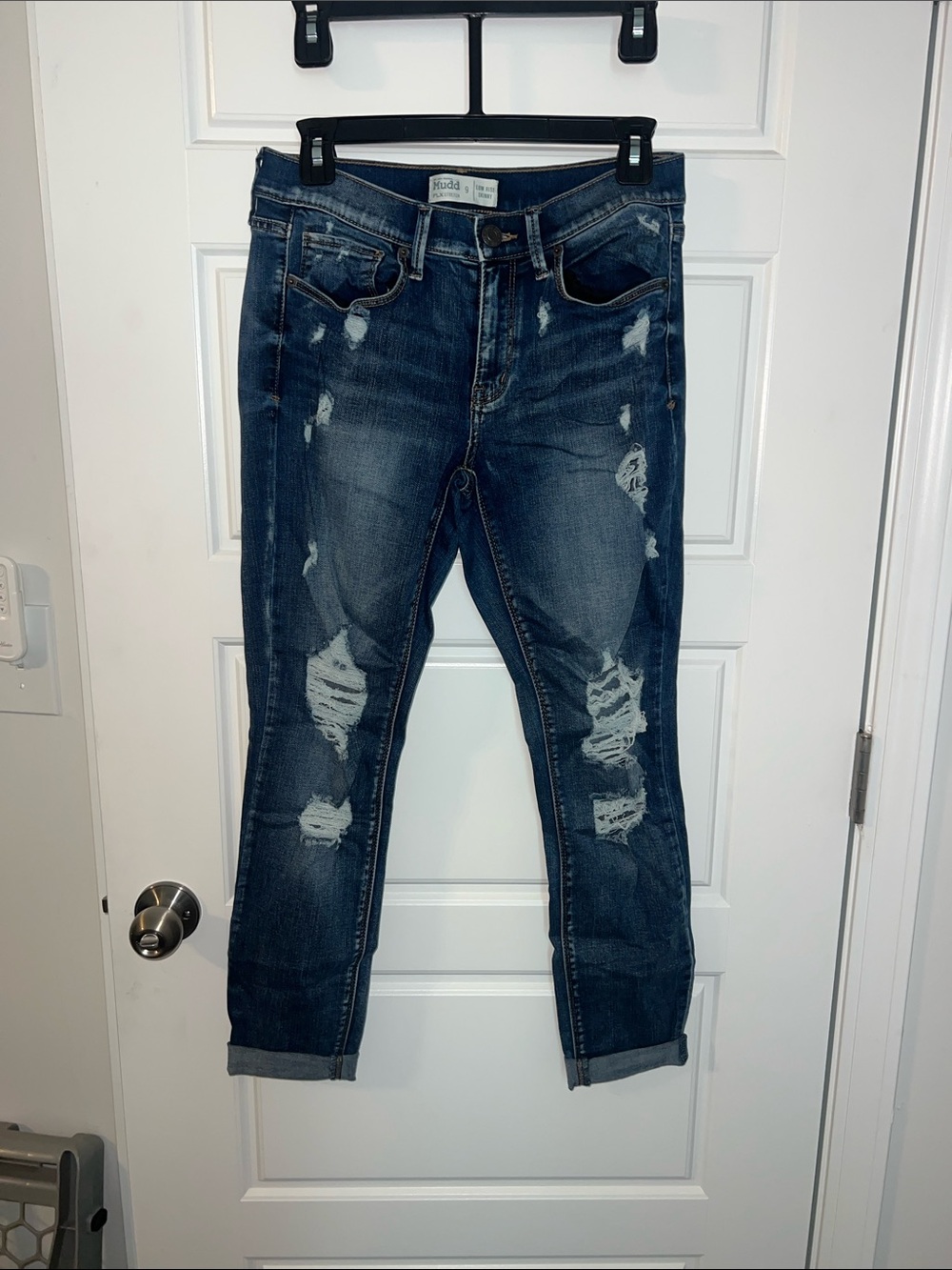 Mudd Distressed Dark Blue Boyfriend Jeans